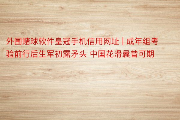 外围赌球软件皇冠手机信用网址 | 成年组考验前行后生军初露矛头 中国花滑曩昔可期